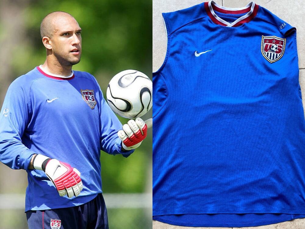 US Soccer 2006 NIKE Sphere Dry Training jersey Sleeveless XL blue FIFA vintage